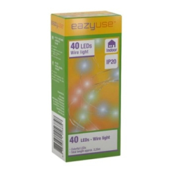 ЛАМПИЧКИ ЗА ЕЛХА 40 LED IP 20, ЦВЕТНИ 225 СМ