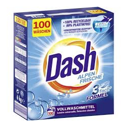 ПРАХ ЗА ПРАНЕ DASH ALPEN FRISCHE, 110 ПРАНЕТА КУТИЯ, 5.5 КГ