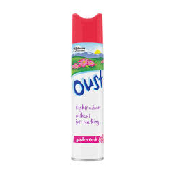 АРОМАТИЗАТОР ЗА ВЪЗДУХ OUST GARDEN FRESH SPRAY РОЗОВ, 300 МЛ
