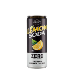 ГАЗИРАНА НАПИТКА CRODO LEMON SODA ЛИМОН БЕЗ ЗАХАР, КЕН 330 МЛ