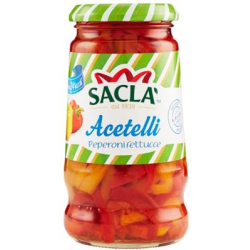 ЧЕРВЕНИ ЧУШКИ НА ЛЕНТИЧКИ С ОЦЕТ SACLA 290 Г