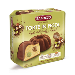 КОЗУНАК-ТОРТА BALOCCO IN FESTA С КРЕМ ЛЕШНИК И ШАМ ФЪСТЪК, 400 Г