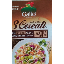 ОРИЗ GALLO FANTASIE DI 3 CEREALI INTEGRALI В ПЛИК, 400 Г 