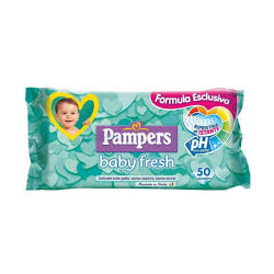 МОКРИ КЪРПИЧКИ PAMPERS BABY FRESH 50 БР SOFT CLEAN  
