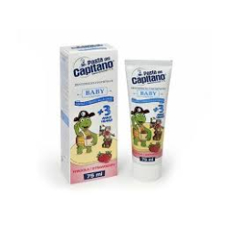 ДЕТСКА ПАСТА ЗА ЗЪБИ CAPITANO BABY +3 г, FRAGOLA/ ЯГОДКА/, 
75 МЛ
