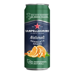БЕЗАЛКОХОЛНА НАПИТКА SAN PELLEGRINO ARANCIATA AMARA, КЕН 330 МЛ
 