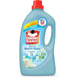 ТЕЧЕН ПРЕПАРАТ OMINO BIANCO БЯЛ МУСКУС, 60 ПРАНЕТА, 2.4 Л
