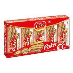 ВАФЛИ LAGO POKER ЛЕШНИК 10х45 Г