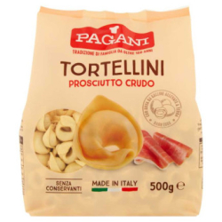 ПАСТА-ТОРТЕЛИНИ PAGANI CON PROSCIUTTO CRUDO, ПЛИК 500 Г 