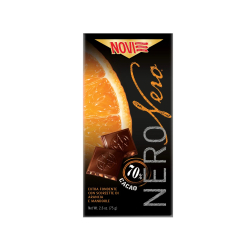 ЧЕРЕН ШОКОЛАД NOVI NERO 70% КАКАО С ПОРТОКАЛ И БАДЕМИ 75 Г