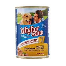 ХРАНА ЗА КУЧЕТА MIGLIOR CANE С ПИЛЕ И ПУЕШКО, КОНСЕРВА 405 Г
