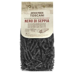 ПАСТА ANTICHI PODERI FUSILLI NERO SEPPIA, ПЪЛНОЗЪРНЕСТА, 500 Г
