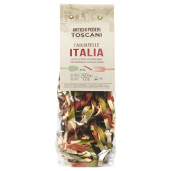 ПАСТА ANTICHI PODERI TAGLIATELLE ITALIA, ТРИЦВЕТНА,  250 Г
