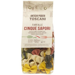 ПАСТА ANTICHI PODERI FARFALLE 5 ЦВЯТА, 250 Г
