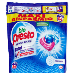 КАПСУЛИ ЗА ПРАНЕ BIO PRESTO POWER CLASSIC, 54 БР
