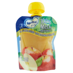 ПЛОДОВО ПЮРЕ/ЗАКУСКА MELLIN MELA /ЯБЪЛКА/  ПЛИК, 90 Г