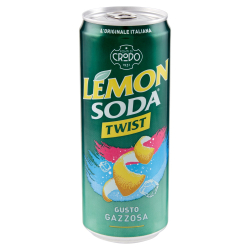 ГАЗИРАНА НАПИТКА CRODO LEMON SODA TWIST КЕН, 330 МЛ