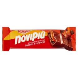 ШОКОЛАДОВО БАРЧЕ NOVI С КАРАМЕЛ ,СОЛЕНО МАСЛО И БИСКВИТКА 35Г
