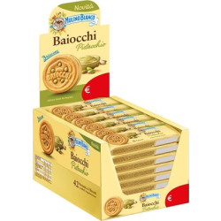 БИСКВИТИ MULINO BIANCO BAIOCCHI PISTACCHIO / ДИСПЛЕЙ / 28 Г