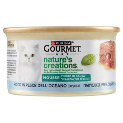 ХРАНА ЗА КОТКИ PURINA GOURMET NATURE С РИБА И СПАНАК, 85 Г