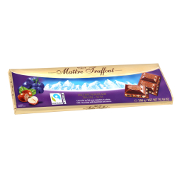 МЛЕЧЕН ШОКОЛАД MAITRE TRUFFOUT С ЛЕШНИЦИ И СТАФИДИ, 300 Г