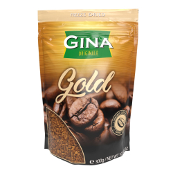 РАЗТВОРИМО КАФЕ GINA GOLD, ПЛИК 300 Г 