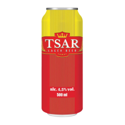 БИРА TSAR LAGER КЕН 4.5% 500 МЛ 