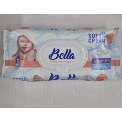 МОКРИ КЪРПИЧКИ BELLA BABY SOFT & CREAM, 72 БР