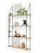 МЕТАЛНА ЕТАЖЕРКА ЗА СТЕНА С 4 РАФТА LIFA LIVING, 116х65х17 СМ