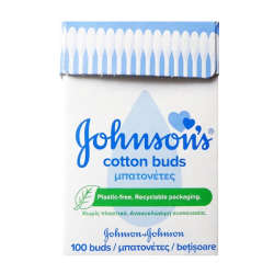 КЛЕЧКИ ЗА УШИ JOHNSONS BABY COTTON 100 БР
