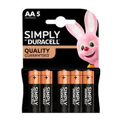 БАТЕРИИ DURACELL SIMPLY AA, 5 БР