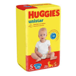 БЕБЕШКИ ПЕЛЕНИ HUGGIES UNISTAR № 5 11-25 КГ, 14 БР