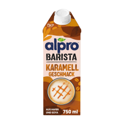 ОВЕСЕНО-СОЕВО МЛЯКО ALPRO BARISTA С ВКУС НА КАРАМЕЛ 750 МЛ