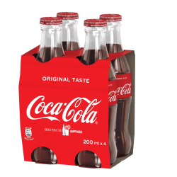 БЕЗАЛКОХОЛНО COCA COLA ORIGINAL, СТЪКЛО 4х200 МЛ