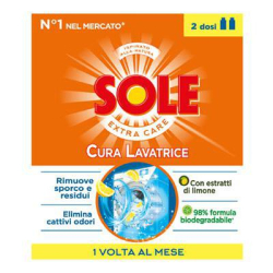 ПРЕПАРАТ ЗА ПОЧИСТВАНЕ НА ПЕРАЛНЯ SOLE ЛИМОН, 2X250 Г