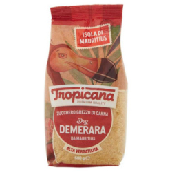 ТРЪСТИКОВА ЗАХАР TROPICANA DEMERARA В КУТИЯ, 500 Г