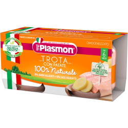 БЕБЕШКО ПЮРЕ PLASMON ПЪСТЪРВА С КАРТОФИ 2х80г