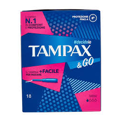 ТАМПОНИ TAMPAX & GO, MINI 18 БР