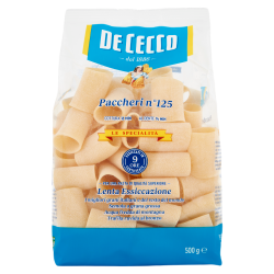 ПАСТА DE CECCO SPECIALITA PACCHERI №125, 500 Г