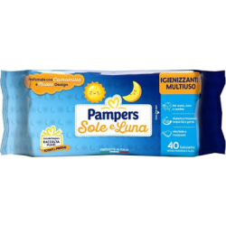 МОКРИ КЪРПИЧКИ PAMPERS SOLE E LUNA - СИНИ 40 БР