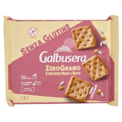 КРЕКЕРИ GALBUSERA ZEROGRANO С ОРИЗОВО БРАШНО, БЕЗ ГЛУТЕН 320 Г