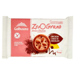 БИСКВИТИ GALBUSERA ZEROGRANO С КАКАО И ПАРЧЕНЦА ШОКОЛАД 220 Г