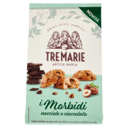 БИСКВИТИ TRE MARIE MORBIDI С ЛЕШНИЦИ И ШОКОЛАД 300 Г