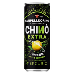 БЕЗАЛКОХОЛНА НАПИТКА SAN PELLEGRINO CHINO EXTRA ЛИМОН И ДЖИНДЖИФИЛ, КЕН 330 МЛ 