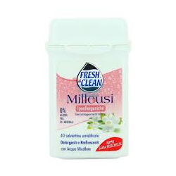 МОКРИ КЪРПИЧКИ FRESH & CLEAN MILLEUSI IPOALLERGENIC POP UP, КУТИЯ 40 БР