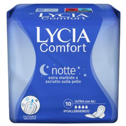 ДАМСКИ ПРЕВРЪЗКИ LYCIA ASSORBENTE ULTRA NIGHT 10 БР