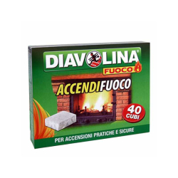 ЕКО КУБЧЕТА ЗА ПОДПАЛКИ DIAVOLINA FIRE LIGHTING 40 БР