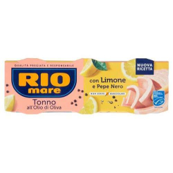 РИБА ТОН RIO MARE В ЗЕХТИН С ЛИМОН И ЧЕРЕН ПИПЕР 3х65 Г