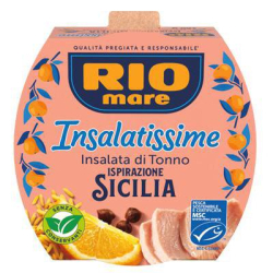 САЛАТА С РИБА ТОН, ПОРТОКАЛ И КУРКУМА RIO MARE 160 Г