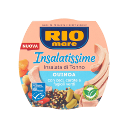РИБА ТОН RIO MARE INSALATISSIME QUINOA /ЗЕЛЕН БОБ И КИНОА/ 160 Г